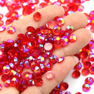 China Color 2mm-6mm Flatback XULIN 16 Kinds New Color 2mm-6mm Resin Siam Flat Back Lower Middle Transparent Lower Middle Rhinestone for sale