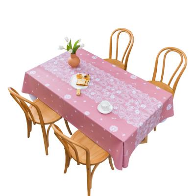 China Waterproof Excellent Quality Pvc Custom Table Cloth French Tablecloth for sale