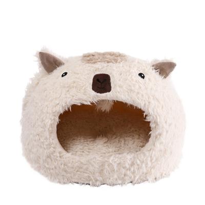 China 2021 Hello Viable Selected Factory Low Price Pet House Mechanic Wash Faux Fur Dog Beds 2021 dropshipping for sale