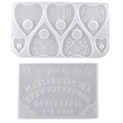 China DM029 Viable Shinny High Quality 3D Big Ouija Board Mold Epoxy Resin Molds Silicone DIY Handmade Charms Mold for sale