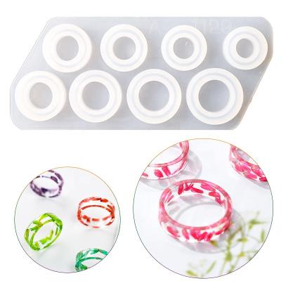 China DM073 DIY Epoxy Resin Ring Mold Silicone Mold Jewelry Resin Viable Casting Molds for sale