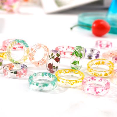 China DM091 6 style Ring Fashion Colorful Resin Ring Crystal Resin Ring For Women transparent jewelry available for sale