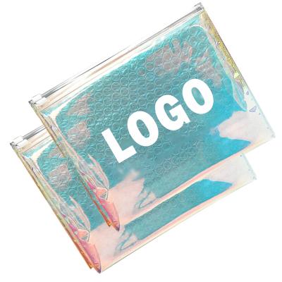 China Blue Bubble Charm Mailers Poly Bubble Mailer Strong Adhesive Bubble Mailer With Zipper for sale