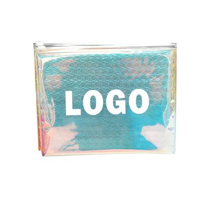 China Improved Shipping Poly Bubble Mailer Bubble Mailer Bags Holographic Zipper Lock Bubble Mailers for sale