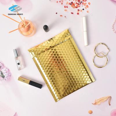 China Shock Resistance Customize Poly Bubble Mailers Padded Self-Seal Envelope Gold Bubble Mailers for sale