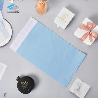 China Blue Courier Shipping Bag Custom Strong Adhesive / Eco - Friendly / Waterproof Luxury Paper Mailer Bag Making Machine for sale