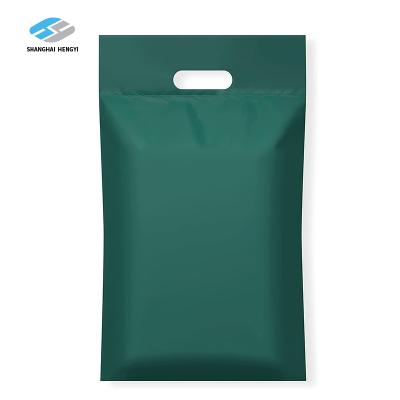 China Best Selling Strong Adhesive / Eco-friendly / Waterproof Bags For Packing Shirts Christmas Bags For Gift Pack Ready To Ship Green 12*15.5inch for sale