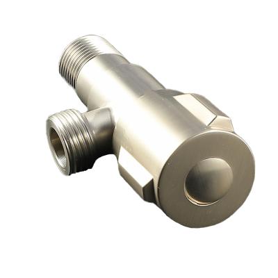 China General Good Quality Chrome Toilet Angle Stop Valve 304 Stainless Steel Three Way Angle Valve for sale