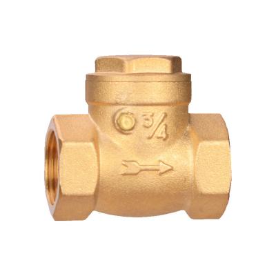 China Manufacturing Vertical General Brass Valves 1/2 To 4 Inch Female Thread Forged Brass Spring Check Valve For Water for sale