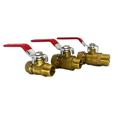 China General High Pressure Female Threaded Copper Two Way Brass Ball Valve BSP 1/2 2 for sale