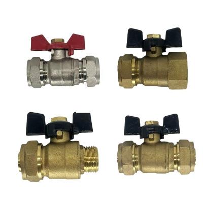 China 1/2-2 Inch Butterfly Valve General Brass Ball Valve With Steel Handle for sale