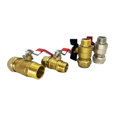 China Durable General China Wholesale Manufacturer 1/2 - 2 Inch Butterfly Handle Brass Gas Ball Valve Price for sale