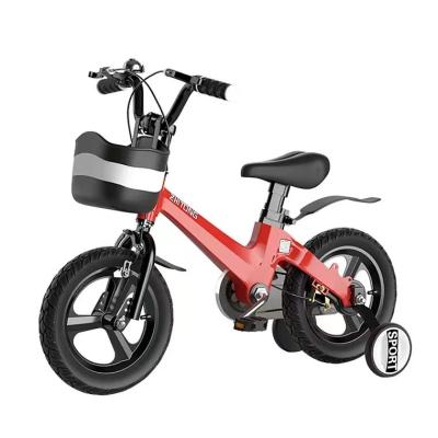 China Ride On Toy Magnesium Alloy Bikes For Kids, Boys And Girls, 3-6-7-8-10 Years Old Pedal Stroller With Auxiliary Wheels for sale