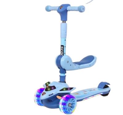 China Plastic Scooter Children 1-3-5-6-8 Years Baby Scooter For Boys And Girls Children Balance Flash Toy Car for sale