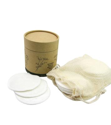 China Soft Hot Selling Organic Reusable Washable Bamboo Cotton Makeup Remover Face Pads for sale