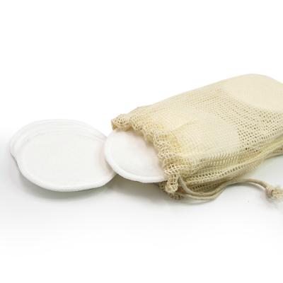 China Cotton Soft Zero Waste Rounds Washable Bamboo Reusable Cotton Pads Face Cleaning for sale