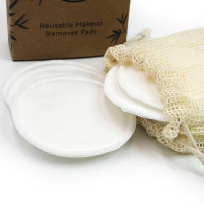 China Soft Cotton Rounds Zero Waste Washable Bamboo Reusable Cotton Pads Face Makeup for sale