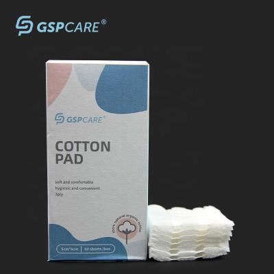 China 2021 New Arrival Disposable Soft Comfortable Soft Cotton Pads Makeup Remover Pads High Quality Facial Pad OEM Custom Logo for sale