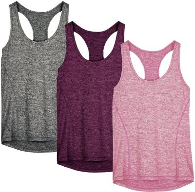 China Sustainable Workout Tank Tops For Women - Sporty Racerback Yoga Tops, Running Exercise Gym Shirts for sale