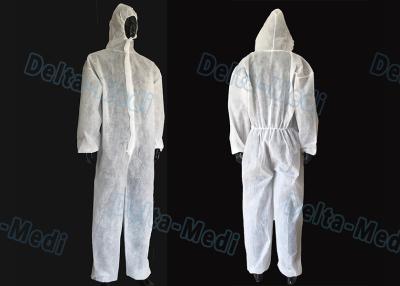 China Liquid Proof Disposable Protective Coveralls 100% Non Woven For Food Industry / Lab for sale