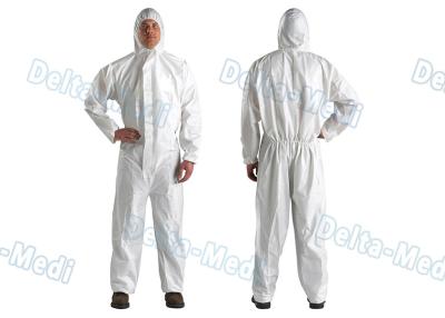 China Dupont Tyvek Alternative Disposable Protective Coveralls Hooded High Safety With Elastic Waist for sale