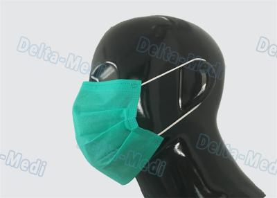 Cina Maschera di protezione eliminabile medica sterile verde Eco non tessuto 17.5x9.5cm amichevole in vendita