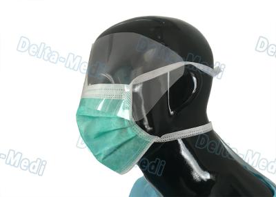 Cina Legame non tessuto su resistente fluido della maschera eliminabile protettiva della bocca con lo schermo dell'occhio in vendita