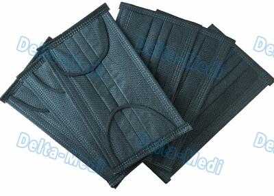 China Black 4- Ply Ear Loop Disposable Non Woven Face Mask With Active Carbon for sale