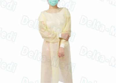 China Self-Extinguishing Fabric Disposable Isolation Gown With Knitted Cuffs for sale