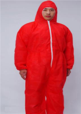 China Zip Front SMS Disposable Protective Apparel With Hood Boots for sale