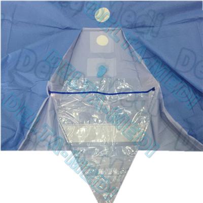 China Dark Blue SBPP Disposable Sterile Surgical Drapes For Urology With Collection Bag for sale