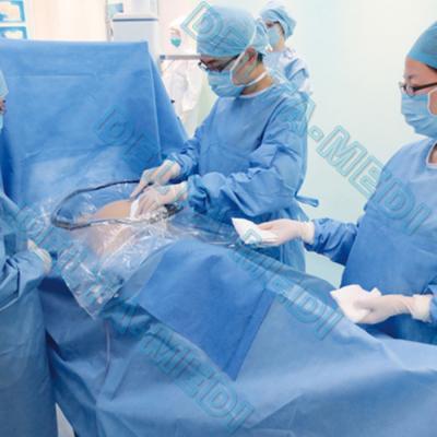 China Absorbent Reinforced SP/SMS/SMMS/SMMMS  Sterile Surgical Delivery pack / Delivery Drape  with collection bag for sale