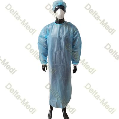 China PP Coated PE Film Disposable Isolation Gowns AAMI Level 2 AAMI Level 3 for sale