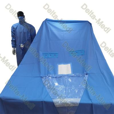 China Neurosurgery Disposable Surgical Drapes For Craniotomy With Fenestration Incise Film for sale