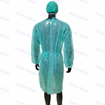 China AAMI 1 2 3 SMS Disposable Isolation Gowns Waterproof Cover All Gown Clotings for sale