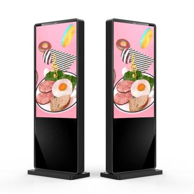 China Outdoor 43 55 Inch Portable LCD Advertising display Playing Equipment Billboard HD touch screen kiosk Outdoor Mobile digital signage for sale