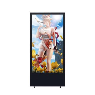 China Indoor 43inch Waterproof Mobile Signage With Battery Digital Greeter Sign Smart Digital A Board for sale