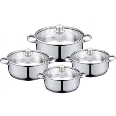 China Newly designed sustainable cooking pot cookware set stainless steel handle stainless steel pot for sale