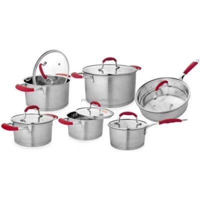 China Newly designed sustainable cooking pot cookware set stainless steel handle stainless steel pot for sale