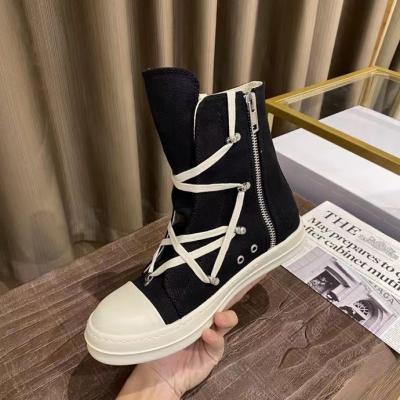 China Original High Quality Original Rick Canvas High Quality Casual Flat Canvas Owens Plus Size Plus Size Martin Boots Martin Boots Shoes for sale