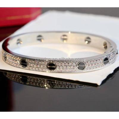 China Fashion punk high-end bracelet Men&women top quality Love18k plated gold bracelet luxury brand love diamonds bracelet for sale