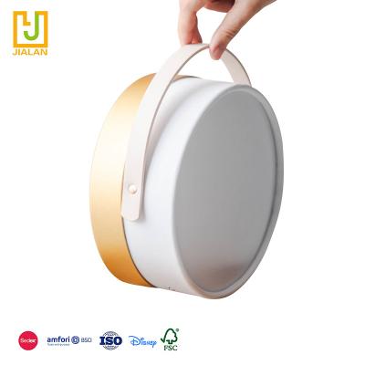 China Factory direct high quality handmade ready to ship portable round window with transparent cover folding gift box for sale