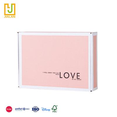 China Factory Handmade Hot Selling Existing Box Cardboard Packaging Waterproof Corrugated Box With Color Picture Cover For Clothing for sale