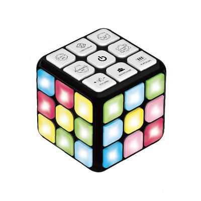 China Cartoon Toy Battery Operated Musical Cubes Anti Stress Game Children Play 7 Games Other LED Toys Educational Magic Cube for sale