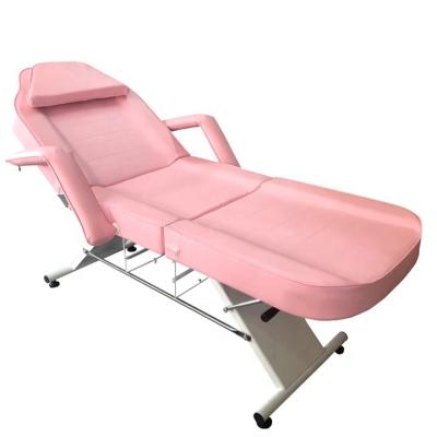 China Modern Portable Facial Beauty Salon Pink Folding Beauty Chair Bed for sale