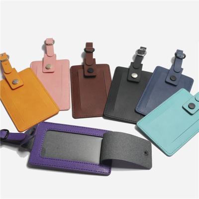 China Promotion/gift/logo custom embossed wholesale office custom PU airline luggage bag wholesale leather claim tag for sale