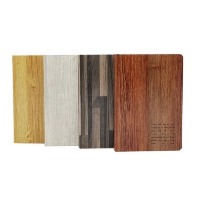 China Hardcover imitate wooden grain hard paper cover wooden notebookwith printing logo for sale