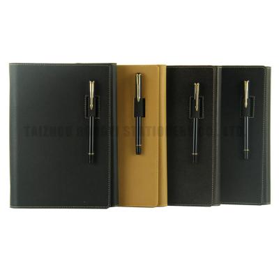 China Hardcover Book Office Supplies Set Package Notebook With Sign Pen PU Notebook Notebooks For Sale for sale