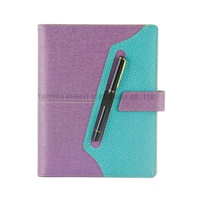 China Pretty Fashional Loose Leaf Design PU A5 Leather Journaling Book for sale