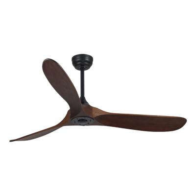 China Without 60 inch light industrial remote control wood material ceiling fan for living room factory for sale